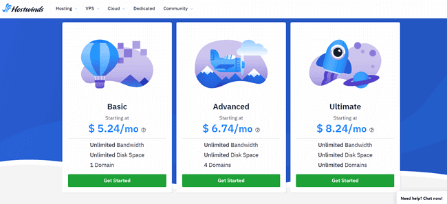 Hostwinds pricing