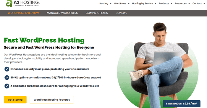 a2 hosting wordpress