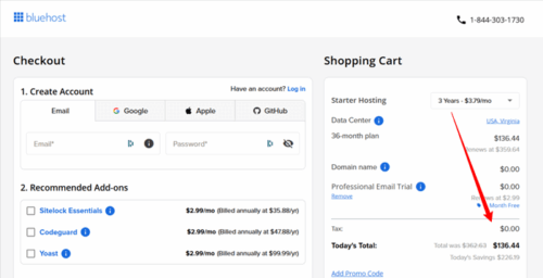 Bluehost coupon