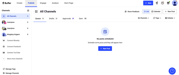 buffer dashboard