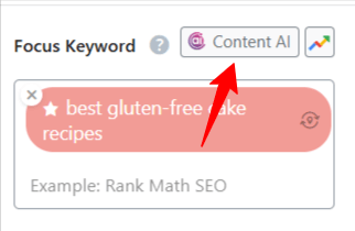 content ai focus keyword